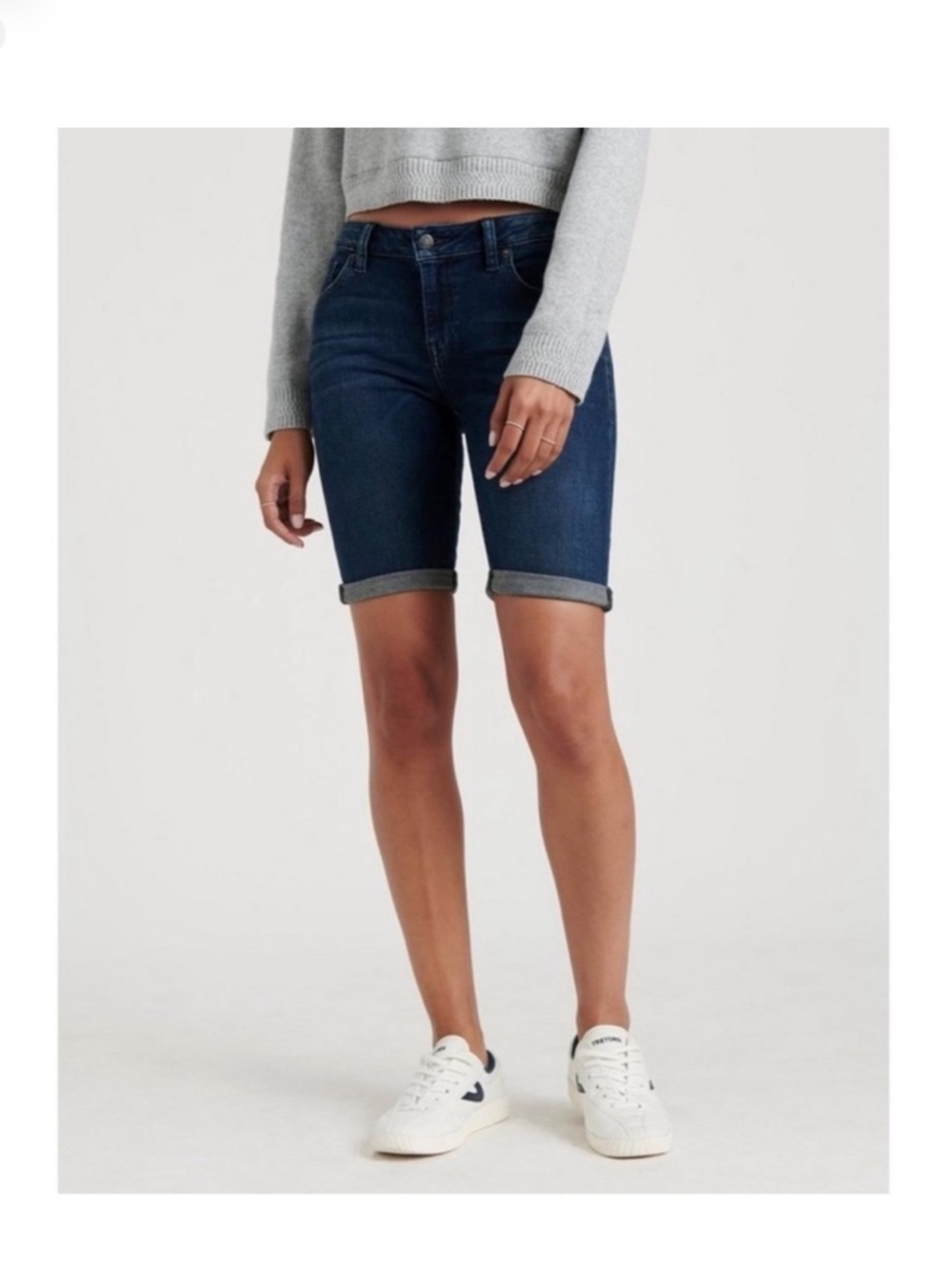 LUCKY Brand Denim Bermuda Shorts - Women's Stretch Jean Shorts